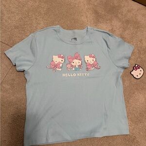Hello Kitty Light Blue Short Sleeve Tee